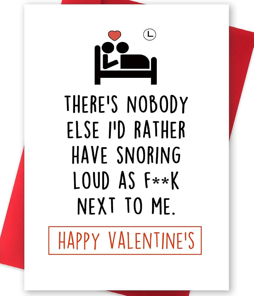 Huameigf Humorous Valentine's Day Card for Snoring Husband, Happy Vday Gifts Cards for Husband Wi... | Amazon (US)