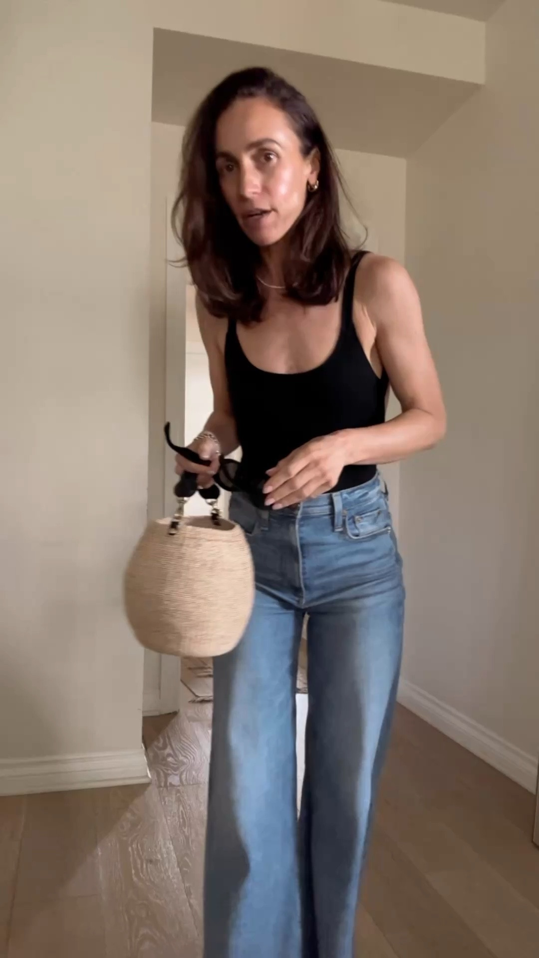 Great ribbed material wearing my regular size. Size up was slightly loose on the sides. If you have a long torso size up 

#LTKPetite #LTKOver40