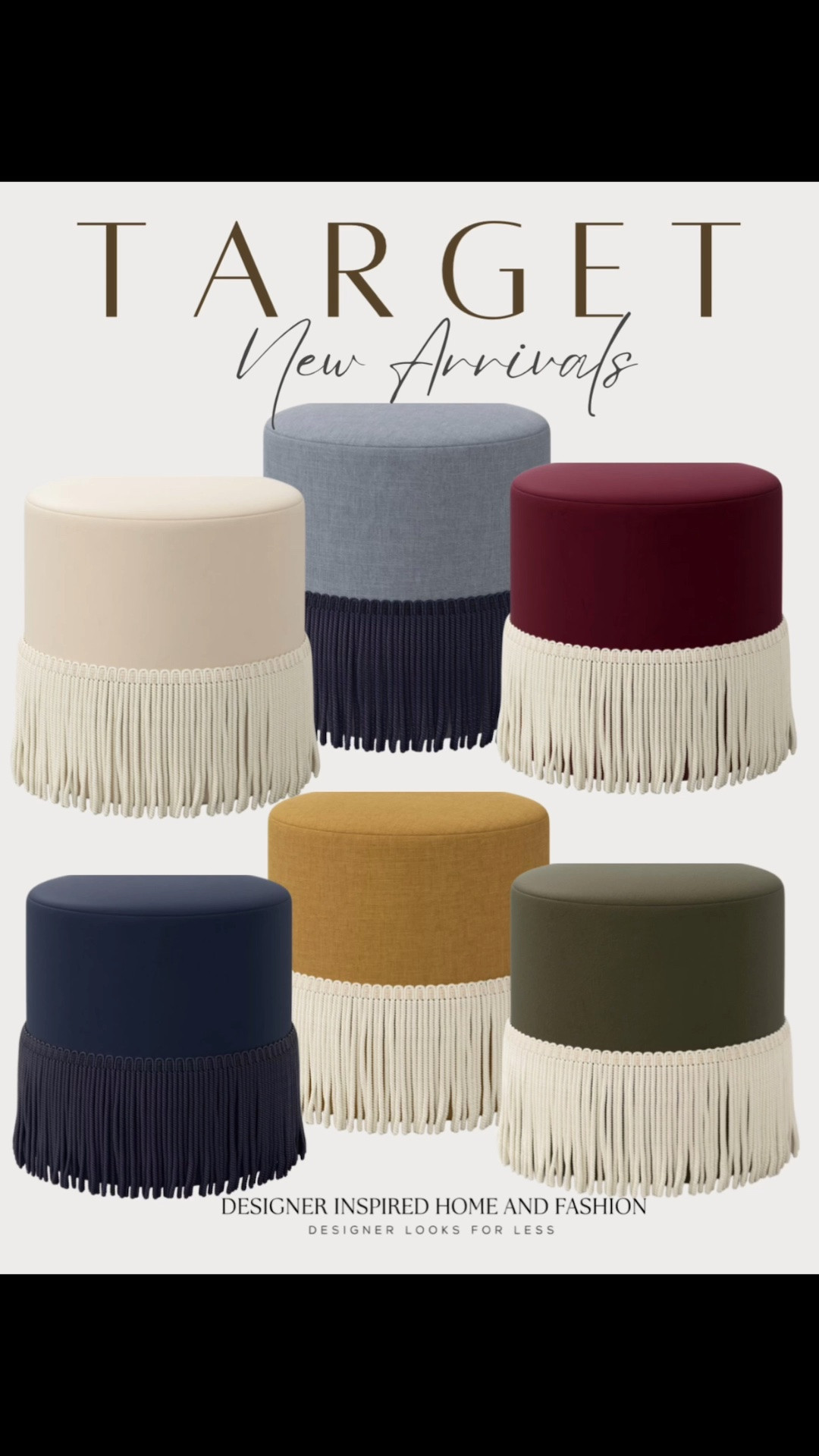 Target new arrival fringe ottomans!

#LTKHome