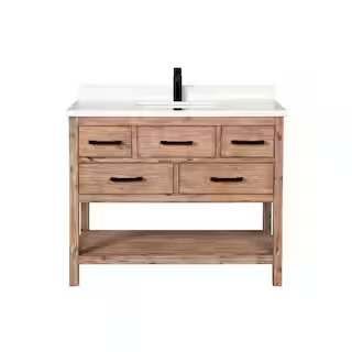 Check The Home Depot's Q&A Before Buying: Ari Kitchen and Bath Betty 42 in. Single Vanity in Weat... | The Home Depot