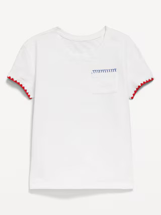 Softest Stitch-Trim Pocket T-Shirt for Girls | Old Navy (US)