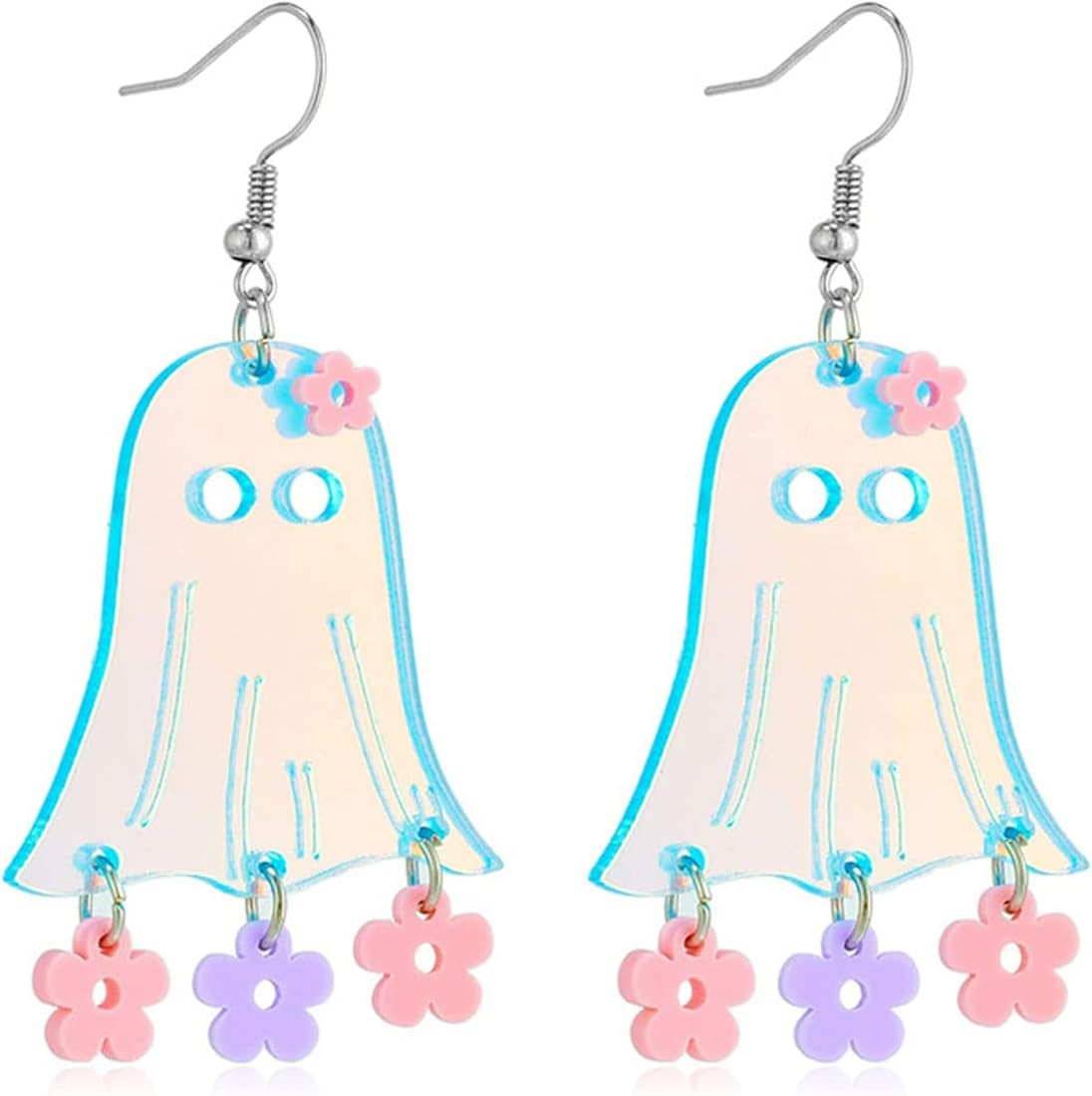 Halloween Earrings for Women Trendy Cute Fun Flower Spooky Boo Skeleton Pumpkin Earrings for Wome... | Amazon (US)