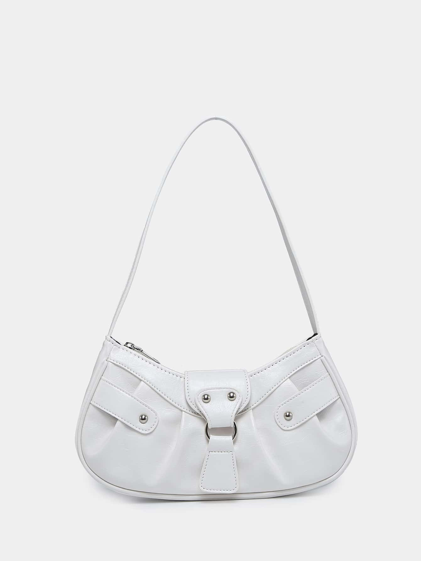 Minimalist Buckle Decor Baguette Bag | SHEIN