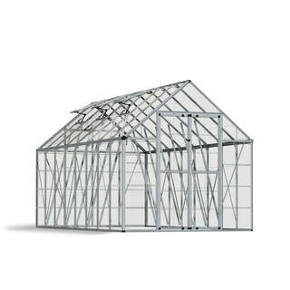 Snap and Grow 8 ft. x 16 ft. Silver/Clear DIY Greenhouse Kit | The Home Depot