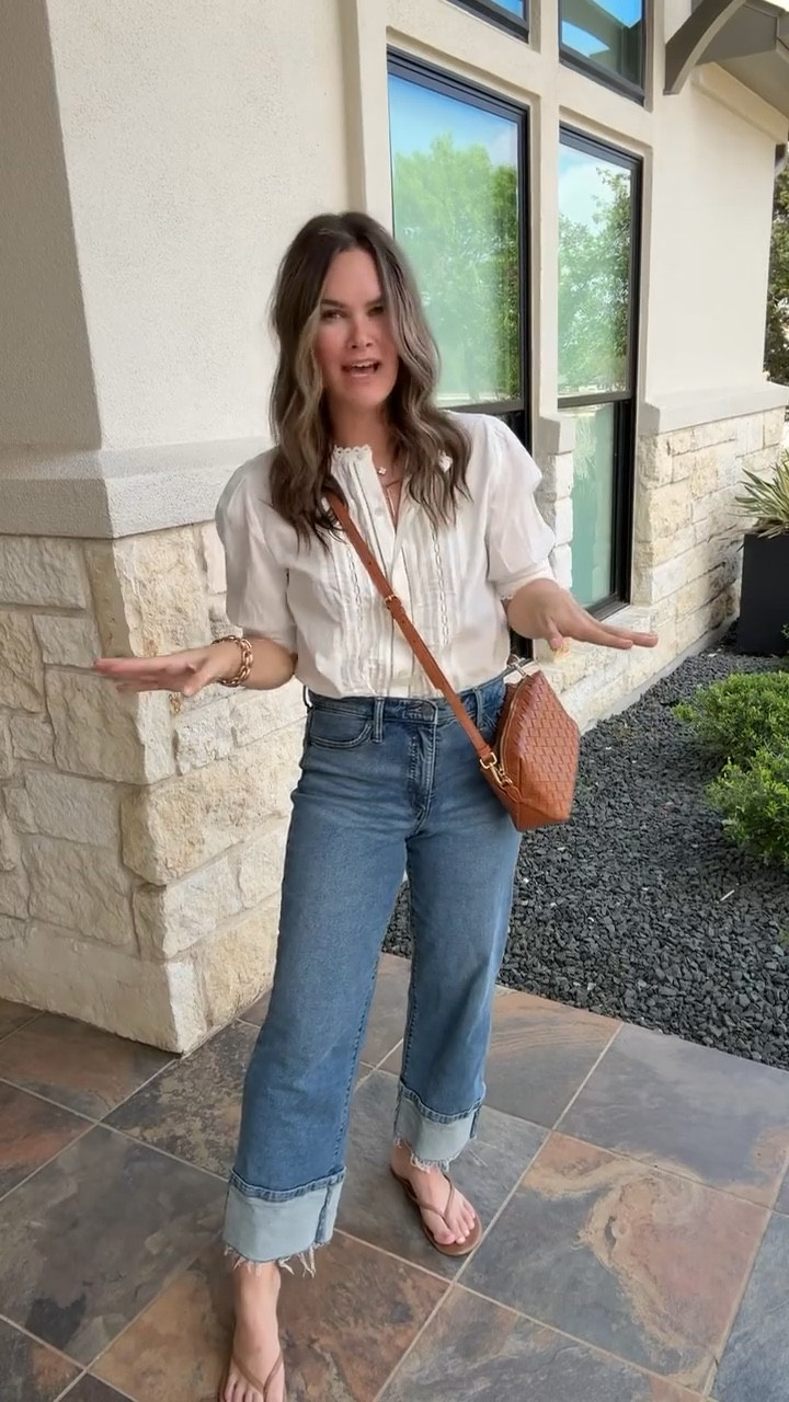 These Walmart pieces are so good 🤍 the top has the prettiest detailing and feels way more elevated than the price. These pants go in and out of stock, so definitely grab them while you can! And this purse… such amazing quality 🙌🏼

#LTKmomlife #LTKgrwm #LTKootd