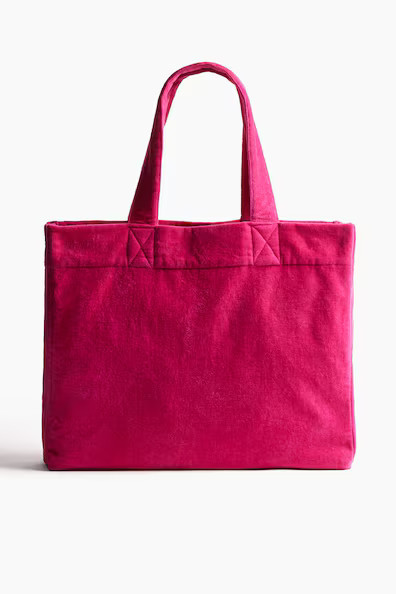 H & M - Cotton Terry Beach Bag - Pink | H&M (US + CA)