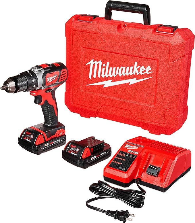 Milwaukee 2606-22CT M18 Cordless Drill/Driver Kit, 18 V, Red | Amazon (US)