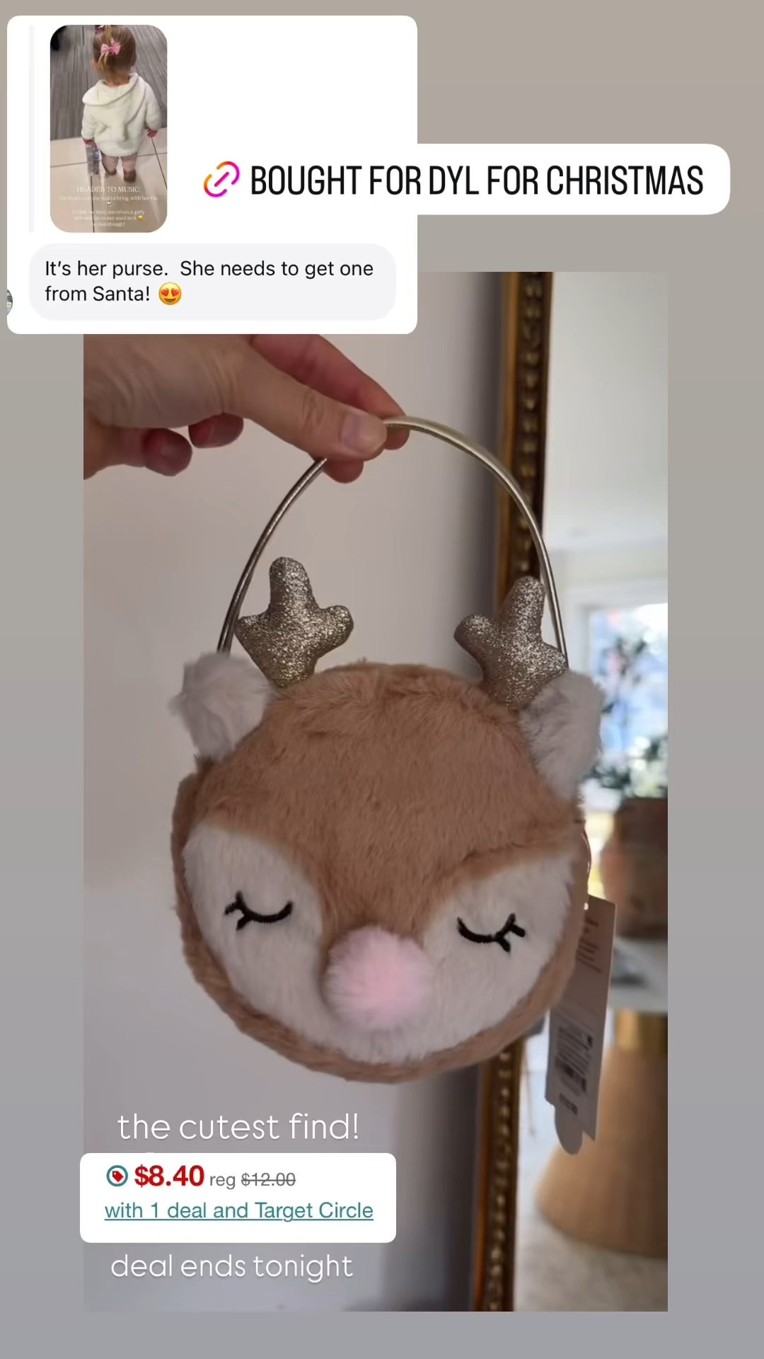 Cute reindeer purse I bought for Dyl is on sale for $9

#LTKKids #LTKGiftGuide