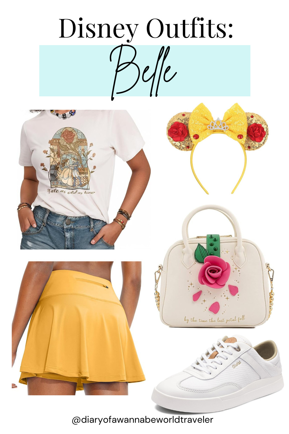 Tale as old as time… but make it fashion 💛🌹 This Belle-inspired outfit is perfect for twirling through the parks, character brunches, or your next magical adventure. Tap to shop the full look + some enchanted extras!

Belle outfit, Beauty and the Beast outfit, Disney princess outfit, Disneybounding ideas, what to wear to Disney, Disney World outfit, magical Disney looks, theme park style, princess-inspired outfit, fairytale fashion, cute Disney outfits 

 #LTKActive #LTKStyleTip #LTKTravel
