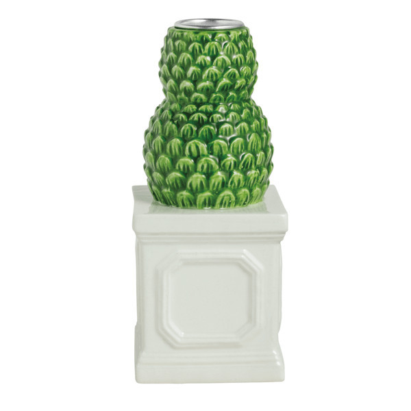 Mud Pie Small Topiary Taper Holder in Green | Dolomite | Mud Pie