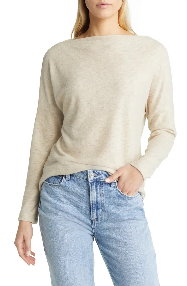 Boat Neck Long Sleeve Top | Nordstrom