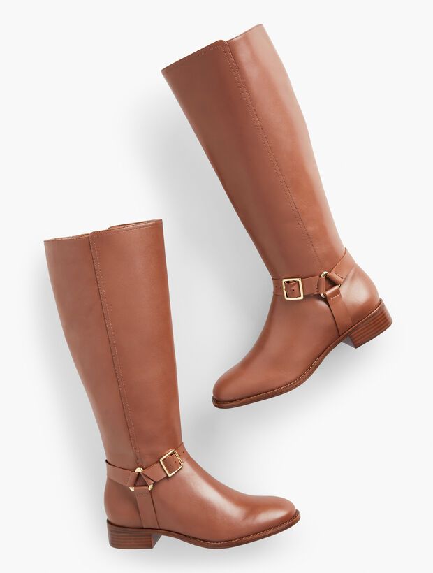 Tish Harness Leather Riding Boots | Talbots