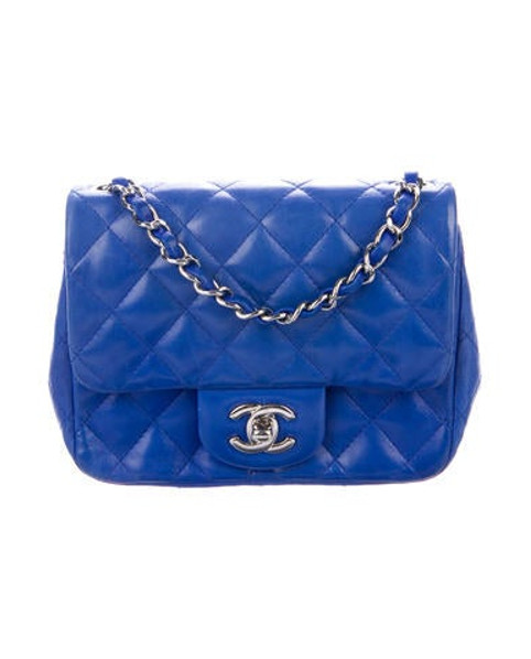 Chanel Mini Classic Square Flap Bag silver | The RealReal