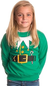 Ann Arbor T-shirt Co. Kid's Santa's Elf Costume | Novelty Christmas Sweater, Holiday Child Sweats... | Amazon (US)