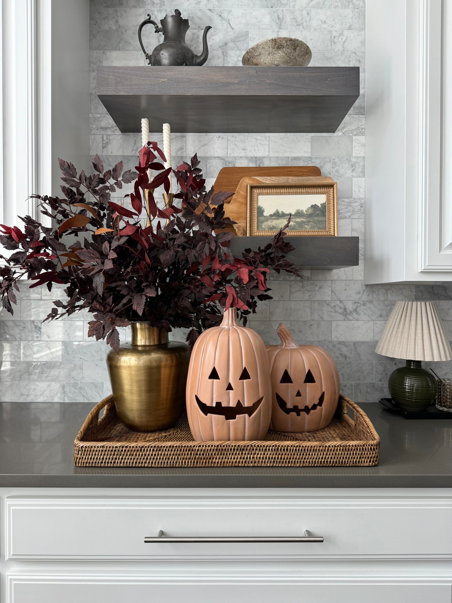Fall styling before these popular items sell out! I just got the pumpkins from Walmart for $30 each, they are 14” and 12” tall! My brass vase is sold out and no longer on Magnolia’s website but I’m watching for restocks!

#LTKSeasonal #LTKHome #LTKFindsUnder50