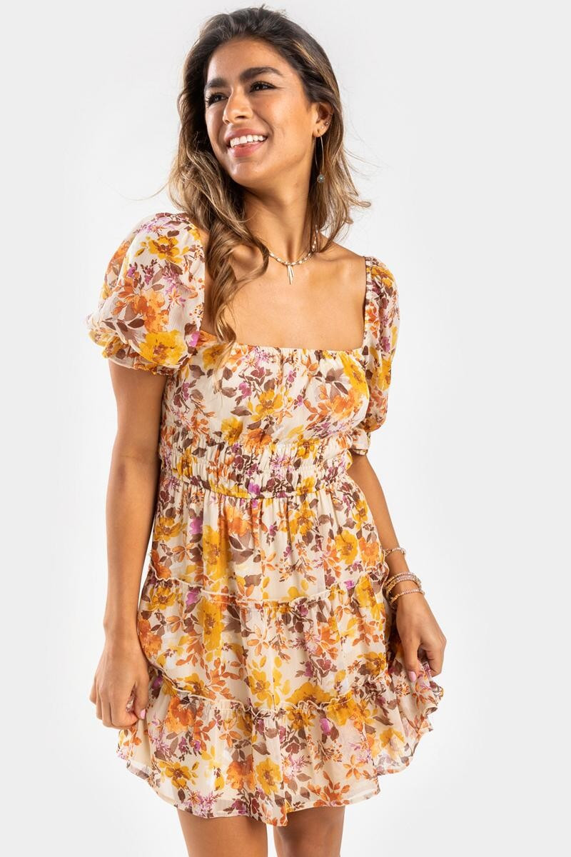 Lexa Tiered Floral Mini Dress | Francesca’s Collections