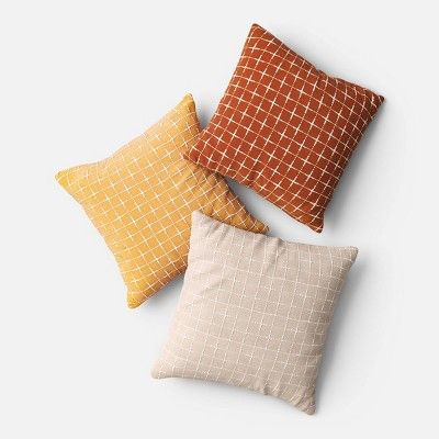 Oversized Cross Hatch Woven Square Throw Pillow - Threshold™ | Target