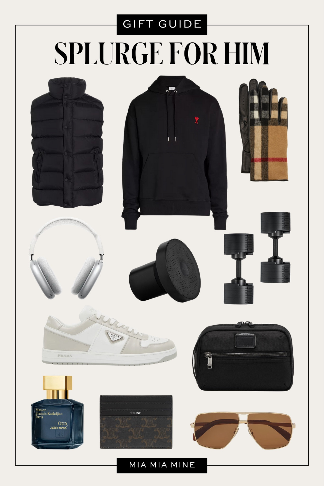 Luxe holiday gifts for him
Gift guide for him
Celine card holder
Sam puffer vest
Apple headphones
Burberry gloves
Adjustable dumbbells 
Tumi travel case
Prada sneakers 

#LTKmens #LTKGiftGuide #LTKstyletip
