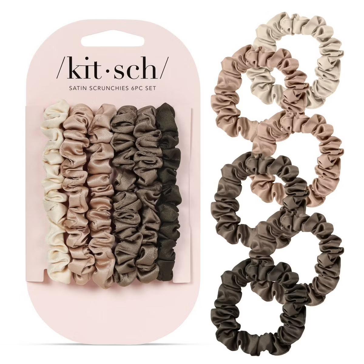 Kitsch Ultra Petite Satin Scrunchies - 6pk | Target
