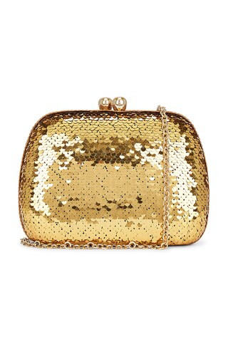 Serpui Lolita Sequin Clutch in Gold from Revolve.com | Revolve Clothing (Global)