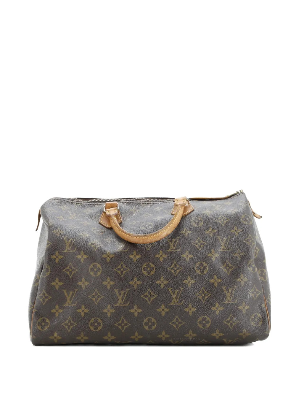 Louis Vuitton Pre-Owned Speedy Handbag Monogram Canvas 35 satchel - Brown | Farfetch Global