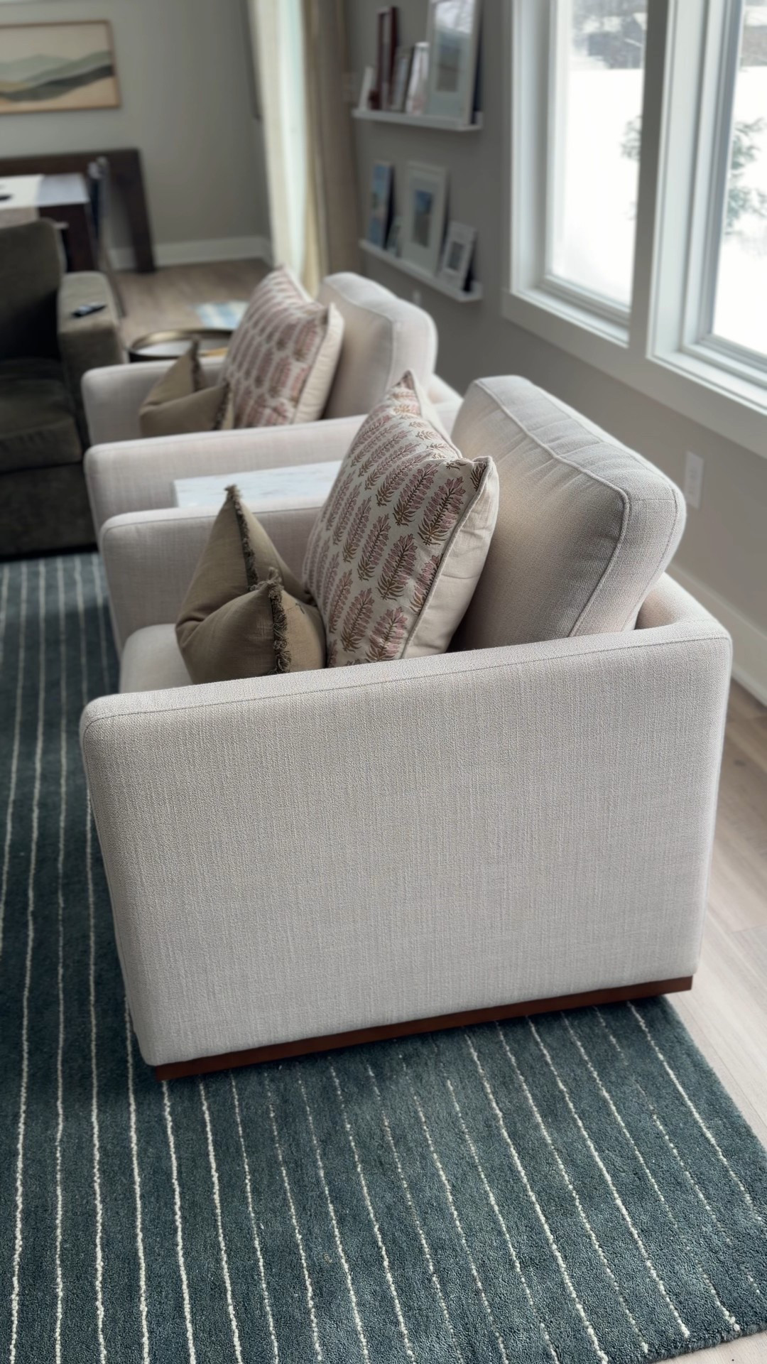 I think we found the perfect accent chairs for our living room! They also swivel, but can take off the swivel option as well. 

#LTKHome