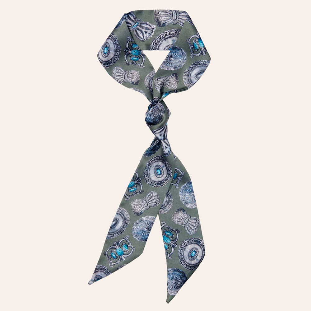 Fringe Scarves Sage Turqs & Conchos Twilly Scarf | Cavender's