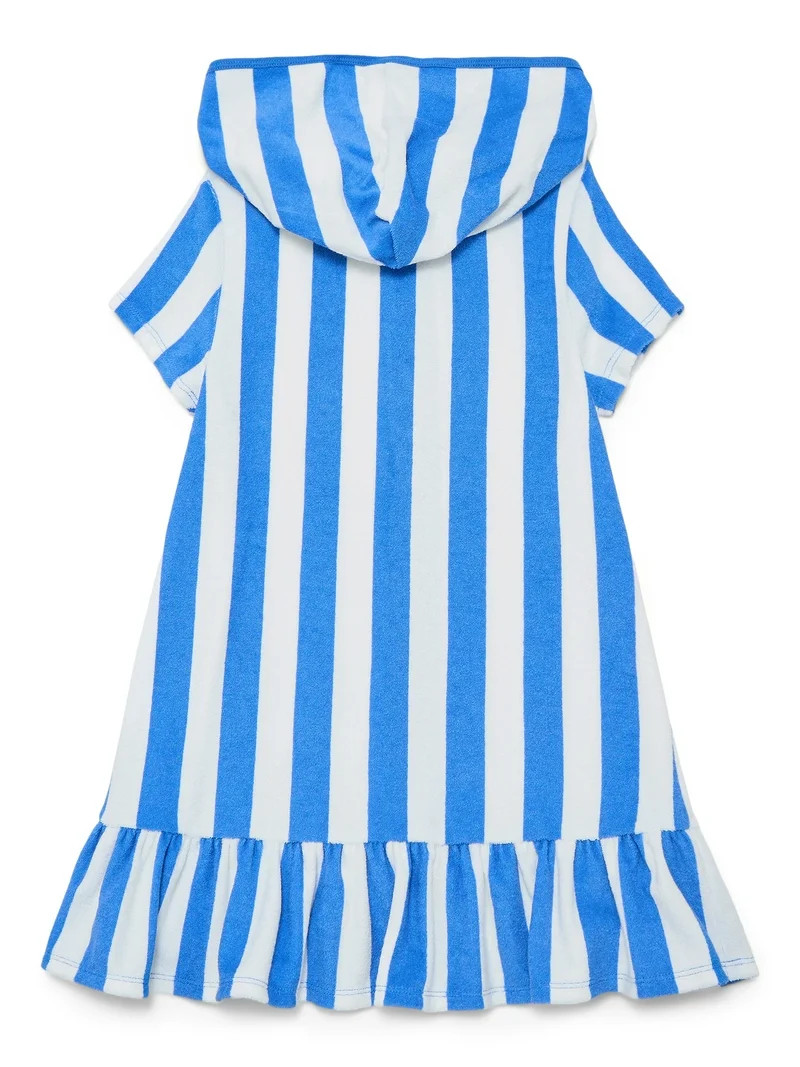 Wonder Nation Girls Terry Towel Swimsuit Coverup Dress with UPF 50+, Sizes 4-18 & Plus - Walmart.... | Walmart (US)