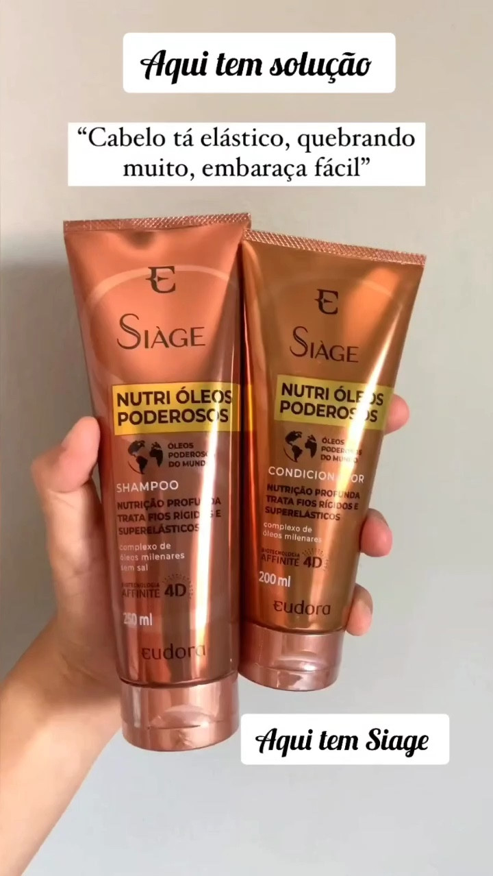 EUDORA SIÀGE

Siàge é a marca de Eudora que oferece tratamentos completos com tecnologia avançada, para todos os tipos de cabelos. Para hidratar, recuperar, reconstruir, definir, regenerar, a marca possui produtos de tratamento poderosos, ideias para um cronograma capilar completo, por exemplo. Shampoo, condicionador, máscara de hidratação e leave-in são alguns dos produtos da linha Siàge. Conheça, experimente e surpreenda-se com a qualidade de tratamentos profissionais em casa. Siàge é tecnologia para todos os níveis de dano dos seus fios.

Leve uma Nécessaire + Frete Grátis
Válido para compras acima de R$209 com o Cupom: QUERO

#LTKbrasil #LTKVideo #LTKbeauty