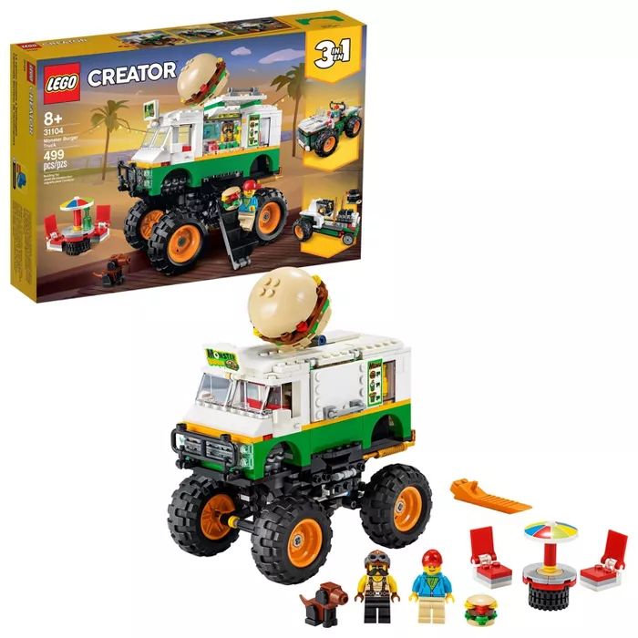 LEGO Creator 3-in-1 Monster Burger Truck Building Kit 31104 | Target