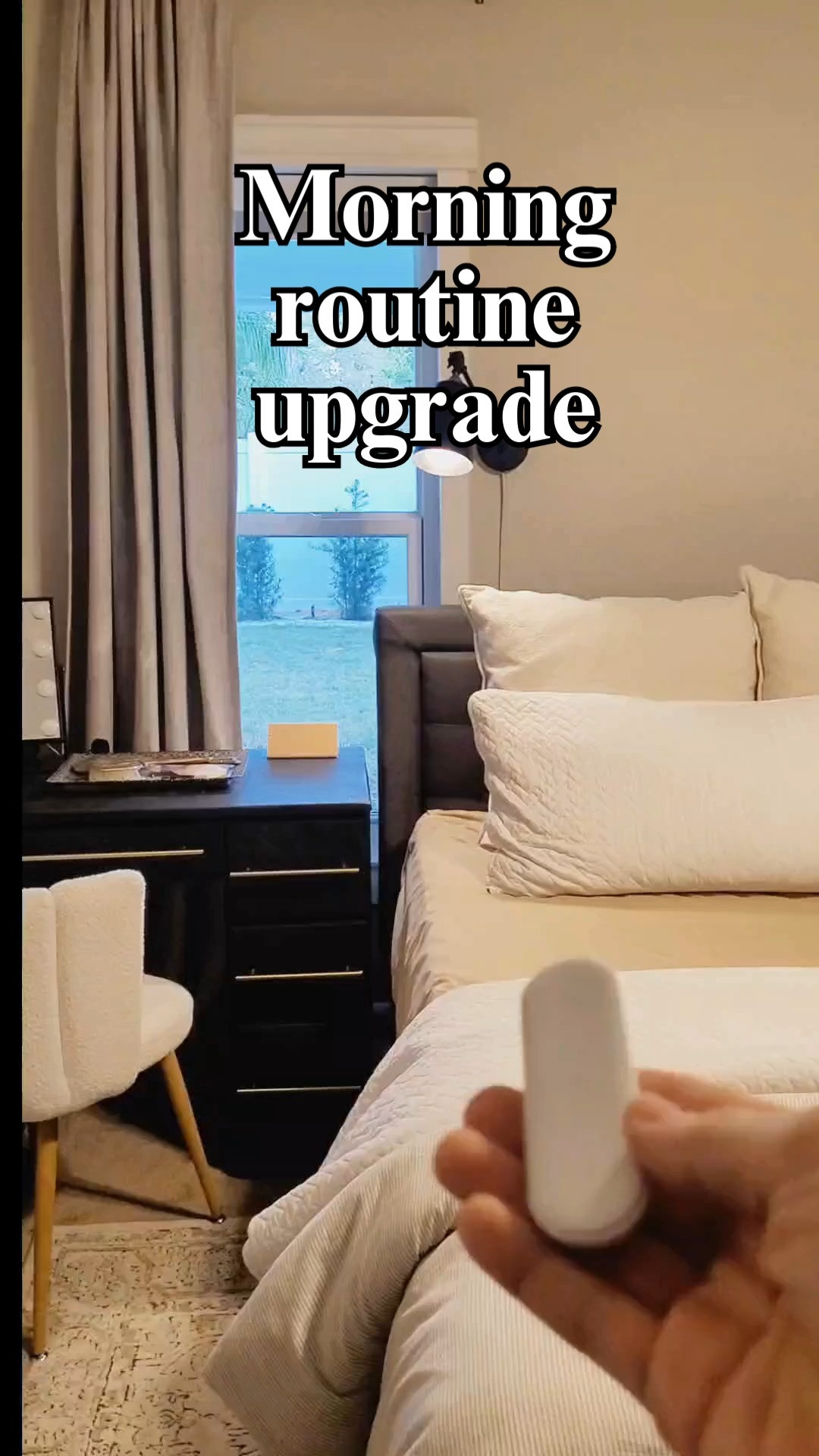 This small change completely upgraded our mornings.

We have these blinds set on a schedule, so they open automatically every morning—and it’s honestly the nicest way to wake up.

No alarms, no rushing… just natural light coming in and easing into the day.

You can still use the remote anytime, but having it run on a schedule has made our mornings feel so much calmer and more intentional.

It’s one of those things that seems small, but makes a BIG difference in your daily routine.

✨ I linked the blinds + everything from this room in my bio

#morningroutine #smarthome #cozyhome #homeupgrades #bedroominspo #routinehabits #momlife #simplehome #homedecorideas #affordablehome #ltkhome #smartliving #homeinspo #calmmornings #dailyhabits 

 #LTKdayinmylife #LTKmomlife #LTKHome