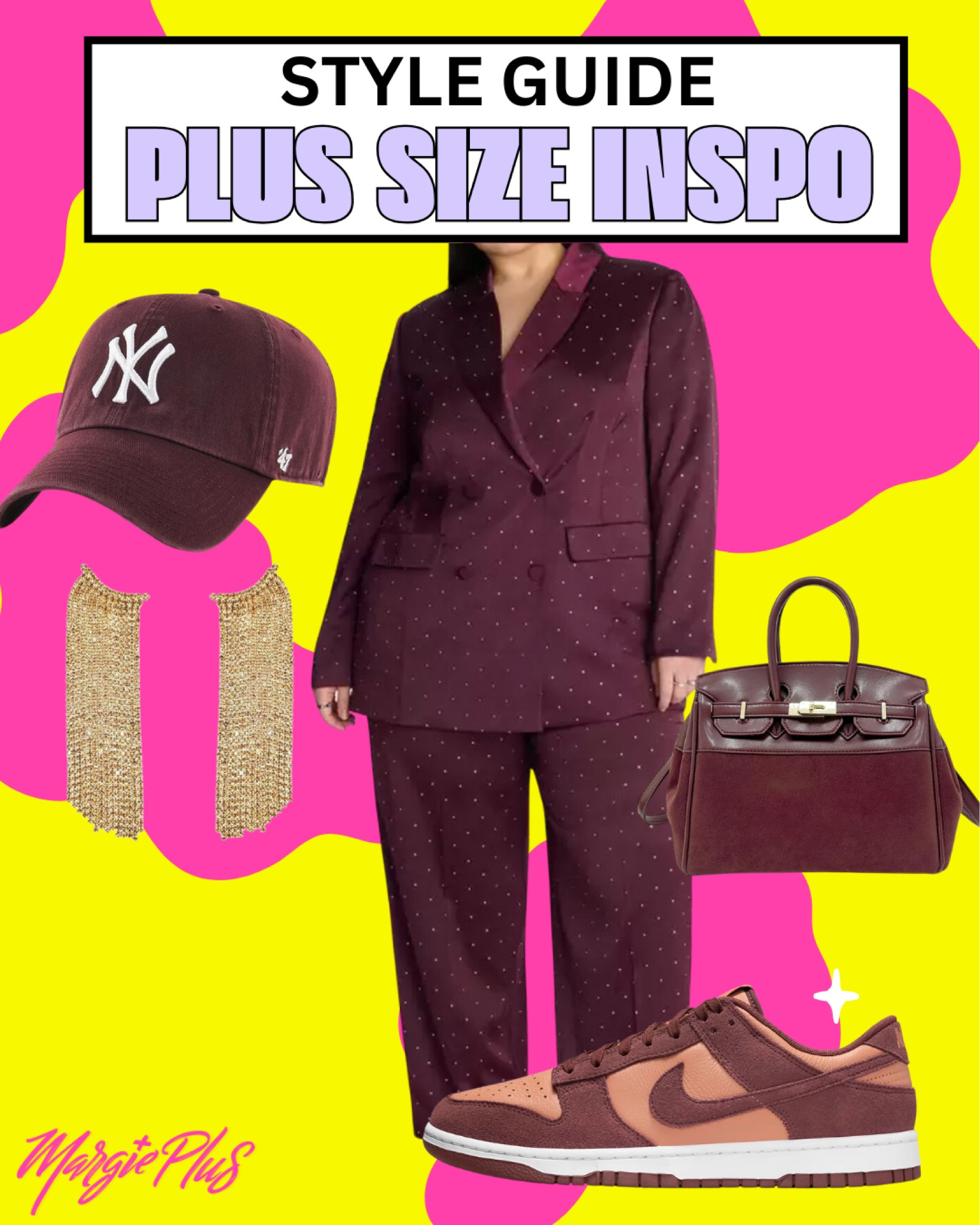 PLUS SIZE Style Inspo serving burgundy business woman with this iconic Eloquii suit with sporty shoes and hat 👠

#LTKStyleTip #LTKGiftGuide #LTKPlusSize