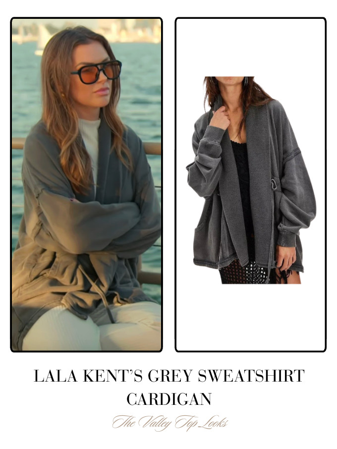 Lala Kent's Grey Sweatshirt Cardigan 

 