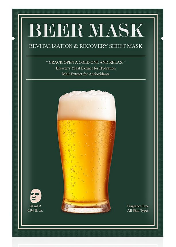 Skincare for Men: Sheet Mask: Beer Lover’s Gift for Men, Bachelor Party, Groomsmen, Boyfriend, ... | Amazon (US)