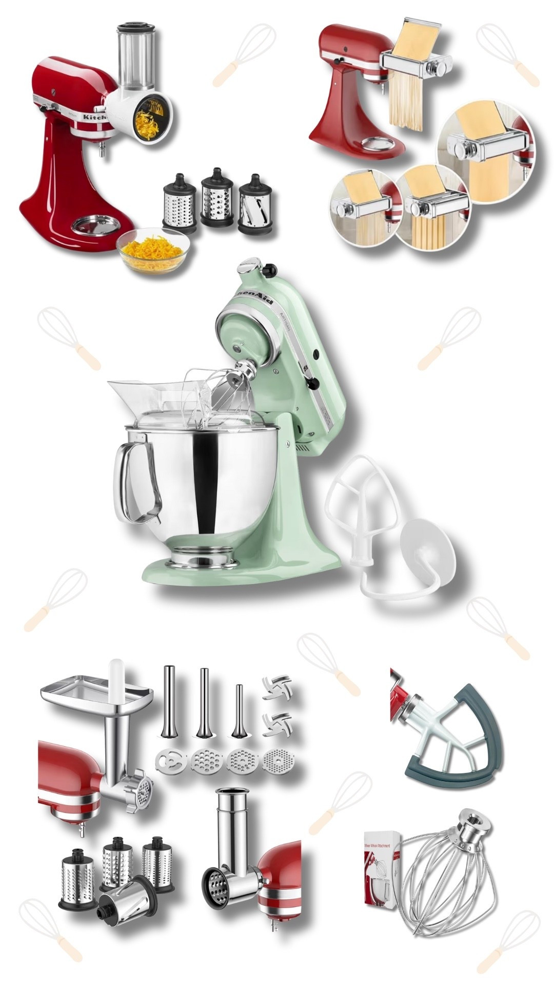 Kitchen Aid Stand mixer that I use multiple times weekly! Plus some of my favorite attachments and accessories. #kitchenaid

#LTKHome #LTKdayinmylife