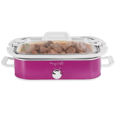 MegaChef 3.5 Quart Casserole Slow Cooker with 3 Temperature Settings in Purple | Target
