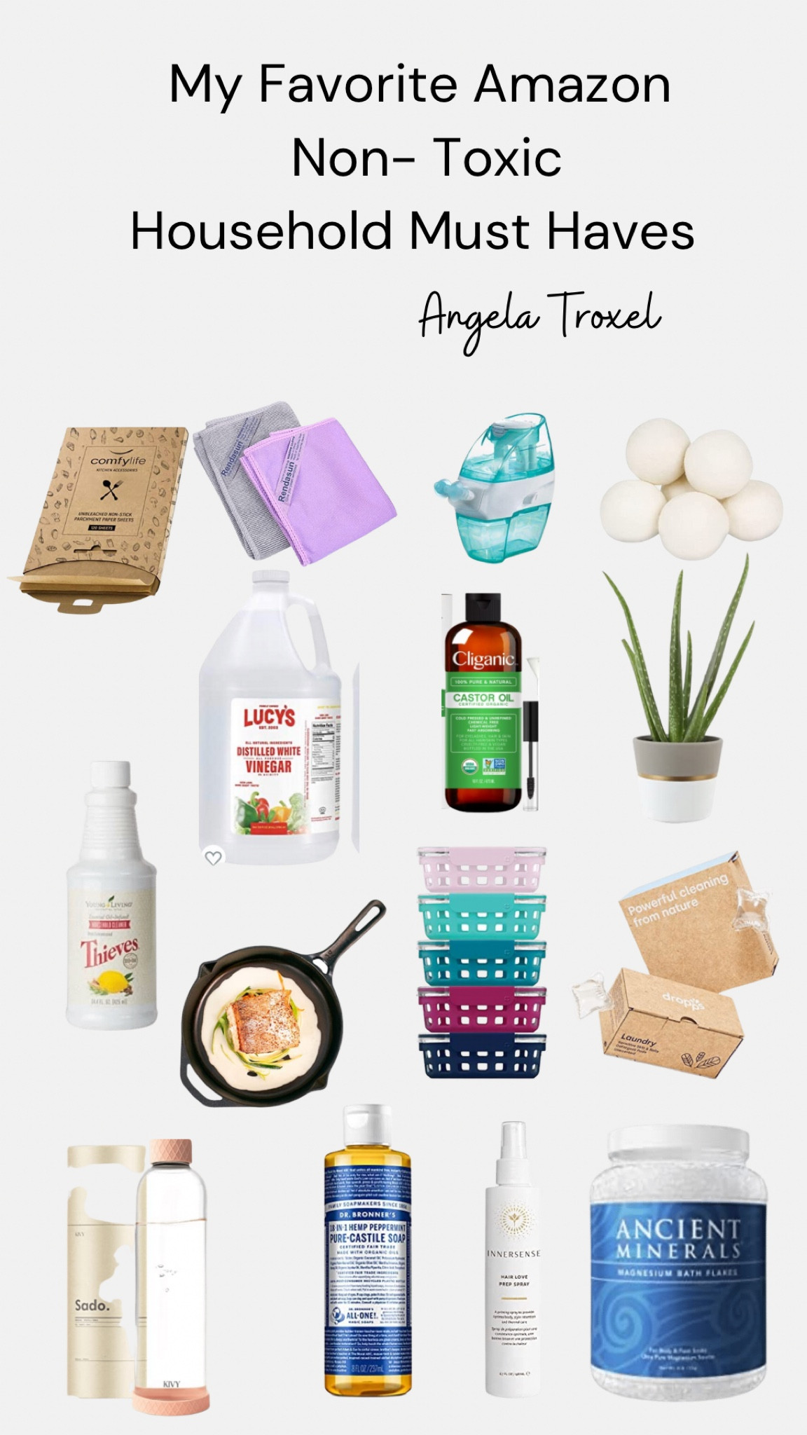 My Non- toxic Amazon home favorites! Plants, Norwex, vinegar, thieves, organic, dye free, none GMO, cookware, hair care, tubberware, castor oil, skin care, essential oil. Amazon Affiliate! 

#LTKhome #LTKunder50 #LTKfamily