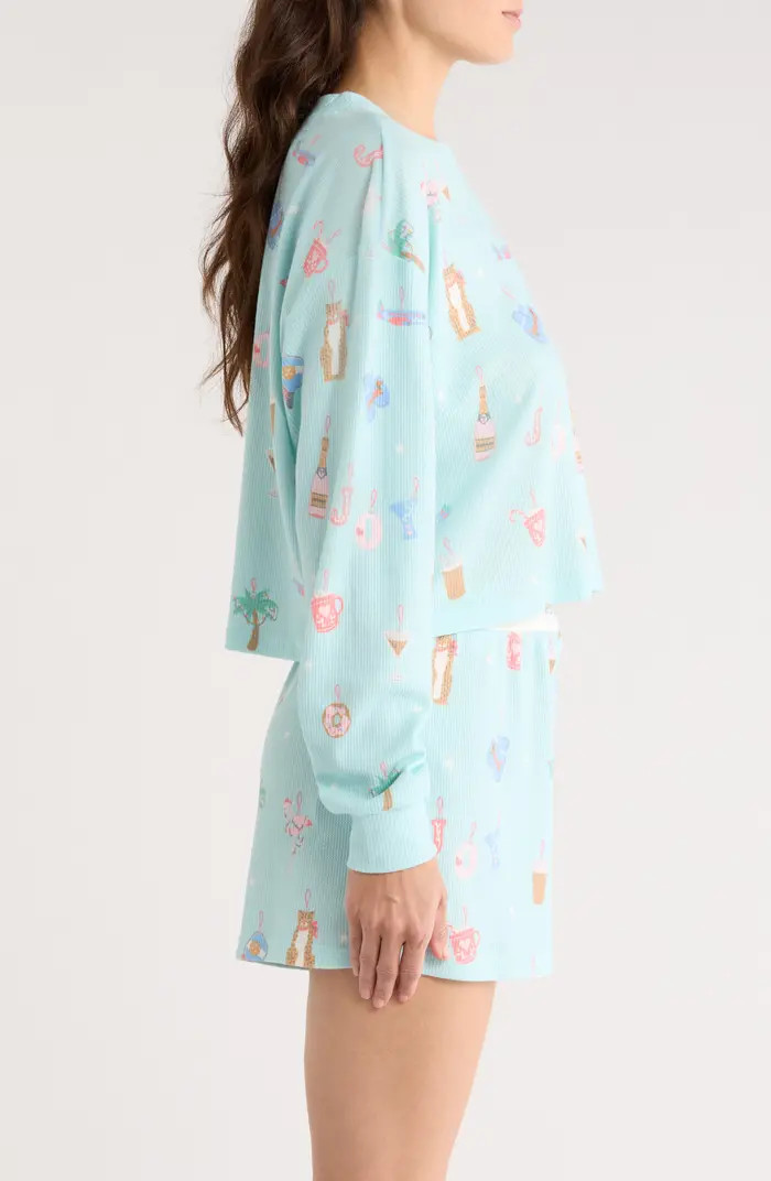 Print Waffle Knit Short Pajamas | Nordstrom