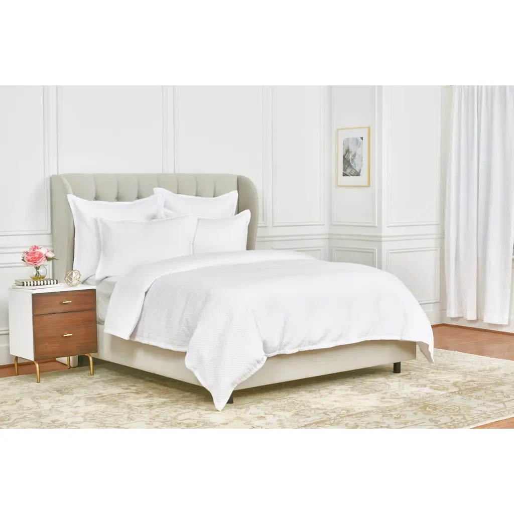 ELISABETH YORK Edin 100% Cotton King Duvet Cover in Off-White at Nordstrom | Nordstrom