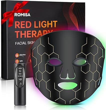 Red Light Therapy Mask for Face, 8-1 Colors Light Facial Skin Care Mask, Red Light Therapy Mask A... | Amazon (US)