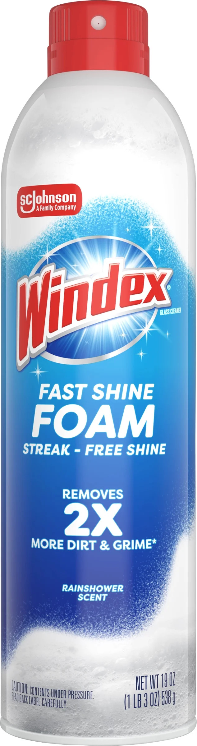 Windex Fast Shine Foam Glass Cleaner, No-Drip Aerosol Cleaning Spray, 19 oz. | Walmart (US)