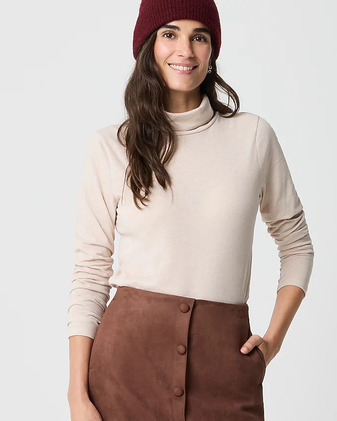 Heathered tissue turtleneck | J.Crew Factory