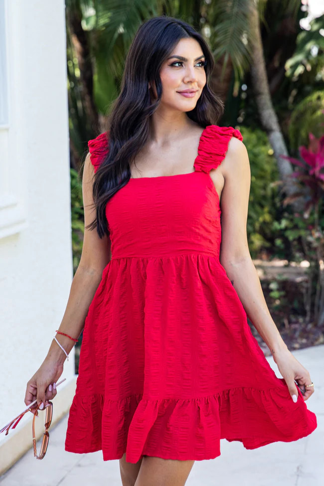 Fireworks All Night Red Mini Dress | Pink Lily
