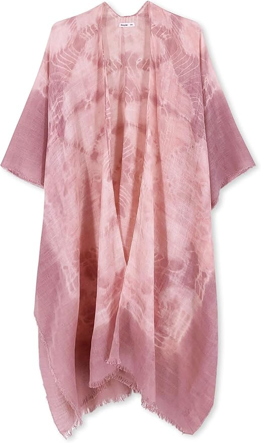 Breezy Lane Women's Beach Coverup Swimsuit Kimono Cardigan with Tie Dye Print | Amazon (US)