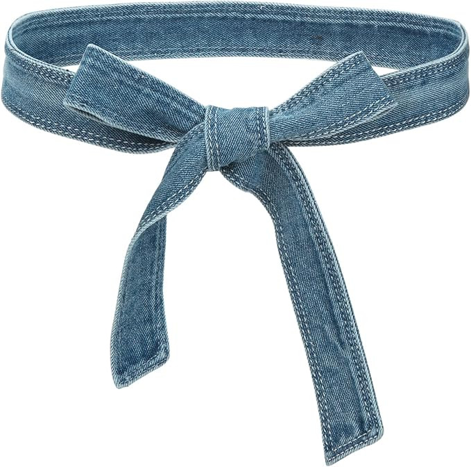 ILuvatar Women's Denim Waist Belt Blue Jean Waist Rope Tiny Belt for Pants Dress Jeansbelt | Amazon (US)
