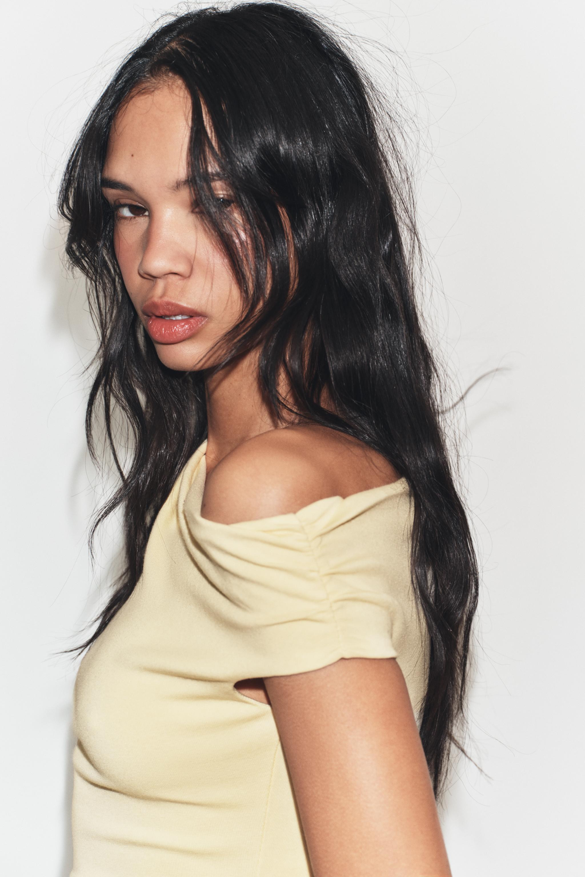 ASYMMETRIC DRAPED TOP | Zara UK