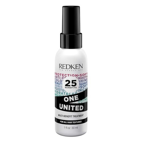Redken One United All-In-One Leave In Conditioner - Multi-Benefit Leave In Treatment For All Hair Types, Heat Protectant and Detangler Spray, Paraben-Free, 1 Fl Oz | Amazon (US)