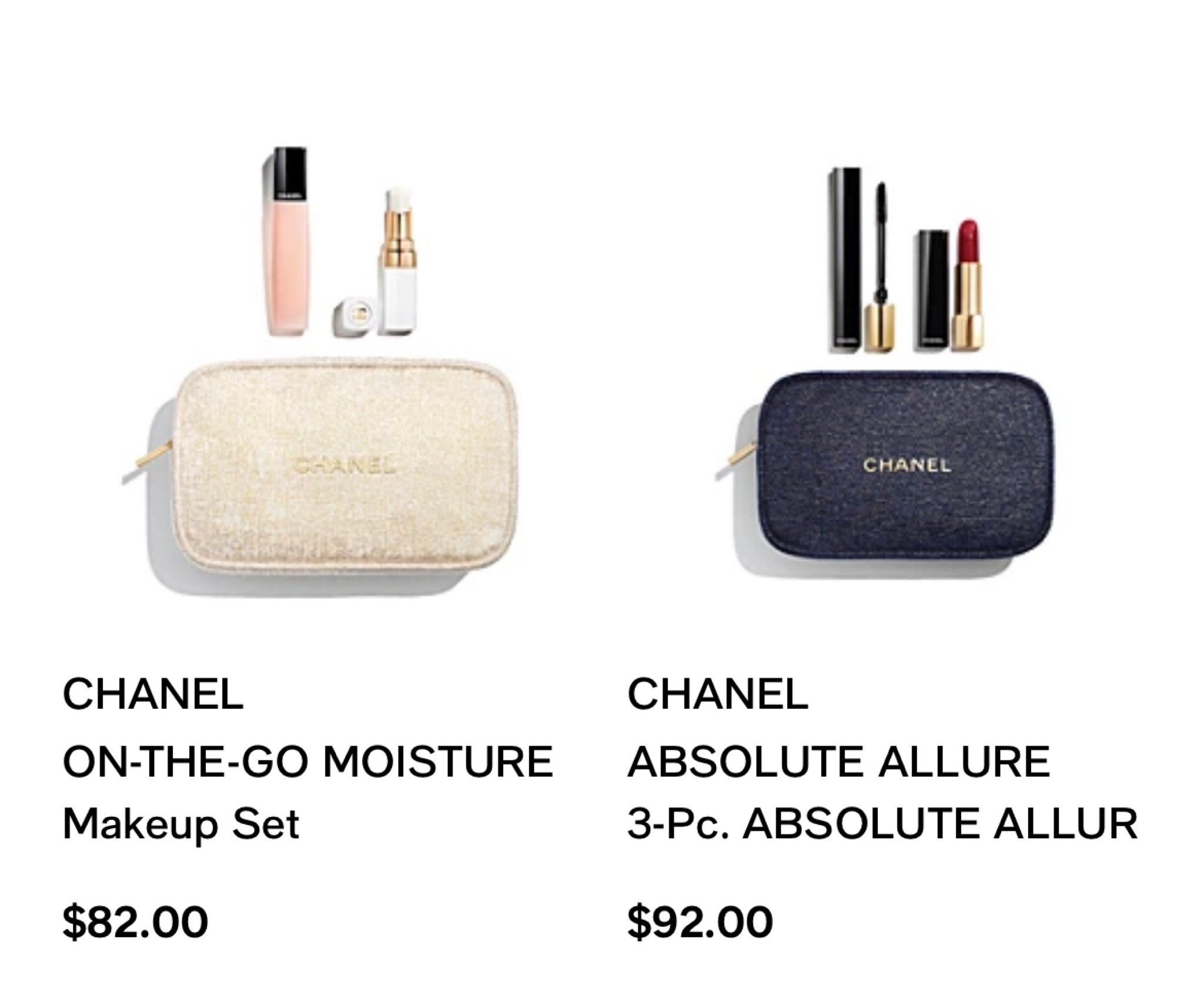 Nordstrom Chanel On the Go Moisture Set $82.00