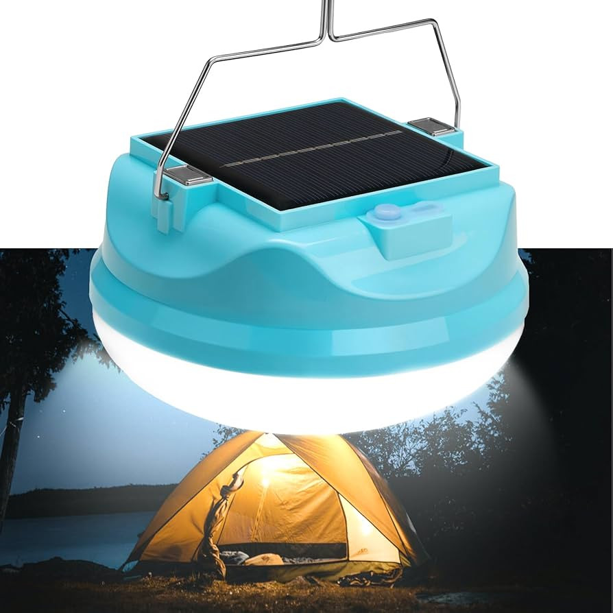 100W Solar Camping Light Rechargeable Lantern with 3 Modes Waterproof Portable Tent Lights for Po... | Amazon (US)