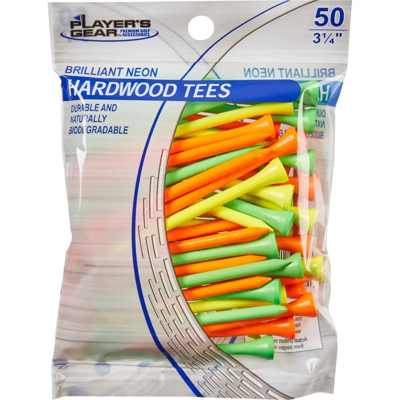 Players Gear 3-1/4 in Neon Hardwood Golf Tees 50-Pack - Golf Accessories at Academy Sports | Academy Sports + Outdoors